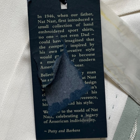 Nat Nast Luxury Men's 100% Silk Shirt; Size M; New with tags - Picture 8 of 16